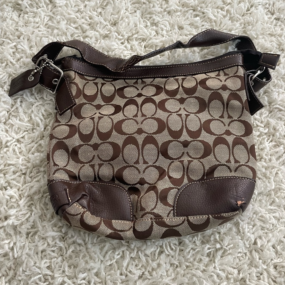 Brown coach purse